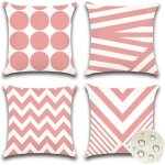 Slep - housse coussin 50x50 cm exterieur impermeable gomtrique coussins canape decoratif taie oreiller ...