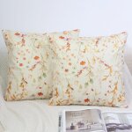 Slep - housses de coussin décoratives en lin pour meubles de jardin, canapé - 50 x 50 cm - orange jaune ... Slep - housses de coussin décoratives en lin pour meubles de jardin, canapé - 50 x 50 cm - orange jaune ...