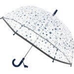 Smart bulle parapluie enfant fille transparent etoiles cloche en fibre avec bordure réfléchissante Smart bulle parapluie enfant fille transparent etoiles cloche en fibre avec bordure réfléchissante