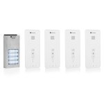 Smartwares dic - 21142 interphone set complet 4 foyers argent, blanc