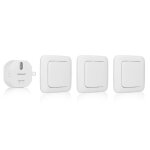 Smartwares set d'interrupteurs de chambre  coucher 8x8x1, 7 cm blanc