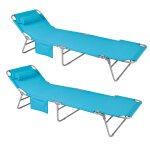 Sobuy� ogs35 - b x2 lot de 2 chaises longues bains de soleil transats de jardin pliant chaises de camping ...