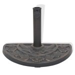 Socle pied de parasol en r�sine demi - cercle diam�tre 38 et 48 mm bronze 9 kg helloshop26 2202077