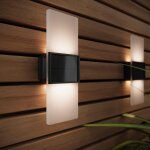 Solarcentre gemini xl lot de 2 appliques murales solaires d'extrieur blanc et blanc chaud 20 cm