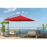 Solenzara a led terracotta : parasol a led d�port� 3x3m
