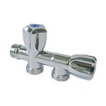 Somatherm robinet double - pour machine a laver - arrivee � 1 / 2 - sortie � 3 / 4