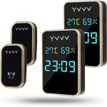 Sonette sans fil exterieure, carillons etanche sans piles requise, sonnette equipe d'un capteur de tempratur ...