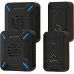 Sonnette de porte extrieure sans fil ip68 grande enceinte puissante, affichage led, porte 300 m, 5 ...