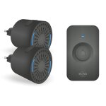 Sonnette de porte sans fil elro db2000 - port�e 200 m�tres - 64 m�lodies - noir