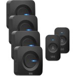 Sonnette sans fil exterieur etanche, ensemble de sonnette sans fil, 2 carillon branchable, 2 carillon ...