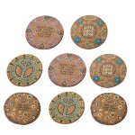 Sous - verre rond en lige rsistant a la chaleur, tapis de tasse de boisson, porte - pot antidrapant, ...