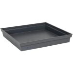 Soucoupe 40x40cm toscane gris anthracite - eda plastiques