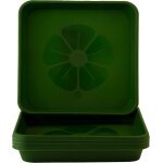 Soucoupe pot fleur 19x19cm diam�tre vert profond lot de 5 - durable soucoupe carr�e - soucoupes pour ...