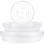 Soucoupe pot fleur (lot de 18) - plante plastique ronde pot de fleur transparente et - intrieur et extrieur ...