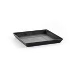 Soucoupe square 30 gris fonc� - 28 x 28 x h. 3 cm