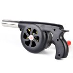 Souffleur d'air manuel portable avec manivelle, pour camping en plein air, barbecue, soufflets de feu, ...