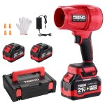 Souffleur de feuilles sans fil teeno 21 v avec 2 batteries de 6, 0 ah