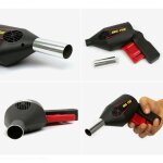 Souffleur manuel pour barbecue, outil portable d'extérieur, souffleuse a air, soufflet de pressage Souffleur manuel pour barbecue, outil portable d'extérieur, souffleuse a air, soufflet de pressage