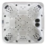 Spa 7 places venosia - spalna - acrylique blanc perl / habillage marron