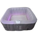 Spa gonflable 4 personnes carr� avec bandeau led sun spa - pr�t en 5 minutes - couverture et filtre inclus ...