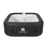 Spa gonflable 6 places carré - relxtime - 130 jets - noir - filtre et bâche inclus Spa gonflable 6 places carré - relxtime - 130 jets - noir - filtre et bâche inclus