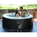Spa gonflable rond aquazendo 4 places ¿ bulles relaxantes ¿ pvc noir elgant ¿ installation facile ...
