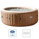 Spa de nage intex beige pvc 196x71 cm