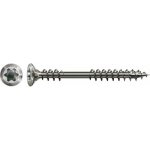 Spax vis de fa�ade, 4, 5 x 60 mm, 400 unit�s, filetage de fixation, t�te bomb�e, t - star plus t20, 4cut, ...