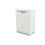 Spacesaver 70 plastiken armoire basse 2 portes avec etageres - l 70 x p 45 x h 100 cm - gamme space saver ...
