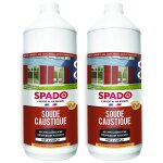 Spado lot de 2 flacons 1 l soude caustique dbouche les canalisations dcapant peinture dgraissant surpuissan ...