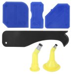 Spatule épandeuse de mastic en silicone, grattoir, dissolvant de calfeutrage, kit d'outils de finition ... Spatule épandeuse de mastic en silicone, grattoir, dissolvant de calfeutrage, kit d'outils de finition ...
