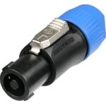 Speakon, 4 points femelle, noir, 1000w - neutrik