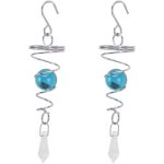 Spinners  vent pour cour et jardin, 2 pices boules de contemplation queue en spirale suspendues spinners ...