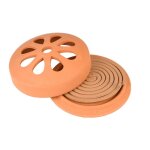 Spirales a la citronelle anti - moustique avec pot en terre cuite
