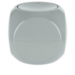 Spirella poubelle salle de bain dice - 14x14x14cm - taupe
