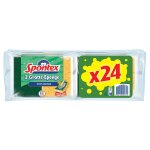 Spontex lot de 12 packs de 2 gratte - eponge stop - graisse - 24 �ponges