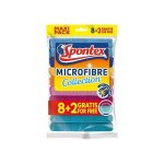 Spontex chiffon microfibre collection, 8 + 2 gratuit