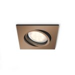 Spot led encastrable led int�gr�e philips lighting shellbark 5039105p0 blanc chaud 4. 5 w cuivre