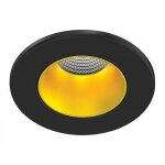 Spot led encastr� fixe ef8 - 7w - 3000k - 4000k - noir / dor� aric