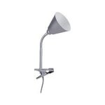 Spot pince vitis avec bras flexible - e14 - 20w - gris
