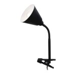 Spot pince vitis avec bras flexible - e14 - 20w - noir