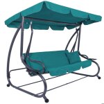 Springos� balan�oire de jardin 3 places venise avec toit 193 x 163 cm, balancelle avec 2 coussins et ...