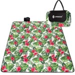 Couverture de pique - nique springos� - vert - 200x200 cm - imperm�able - pliable - portable
