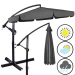 Springos� parasol premium xxl Ø 350 cm avec manivelle et housse incluse parasol de jardin imperm�able ...