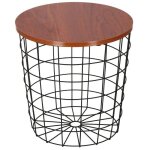 Springosâ® table d'appoint table basse table ronde en fil métallique 39 x 40 cm table en métal design ... Springosâ® table d'appoint table basse table ronde en fil métallique 39 x 40 cm table en métal design ...