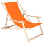 Springos� transat de jardin chaise longue pliante en bois avec accoudoirs