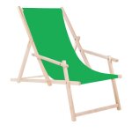 Springos� transat de jardin chaise longue pliante en bois avec accoudoirs