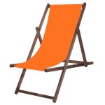 Springos� transat de jardin impr�gn� chaise longue pliante en bois de plage 120 kg