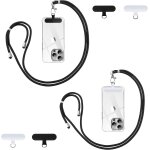 Spwa - 2 pices cordon telephone portable, tour de cou tlphone universelle avec 4 patch, rglable amovible ...