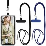 Spwa - 2 pièces cordon telephone portable, tour de cou téléphone universelle avec patch réglable amovible ... Spwa - 2 pièces cordon telephone portable, tour de cou téléphone universelle avec patch réglable amovible ...